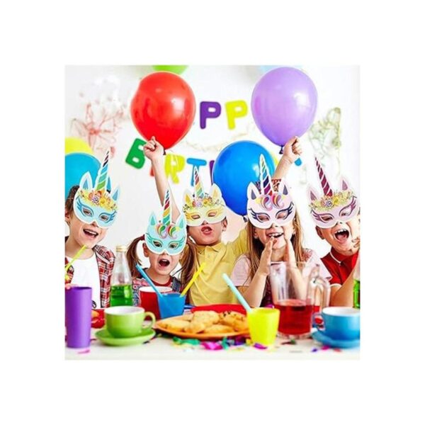 24 máscaras de unicornio para fiestas de cumpleaños de_2