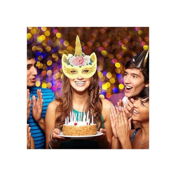 24 máscaras de unicornio para fiestas de cumpleaños de_3