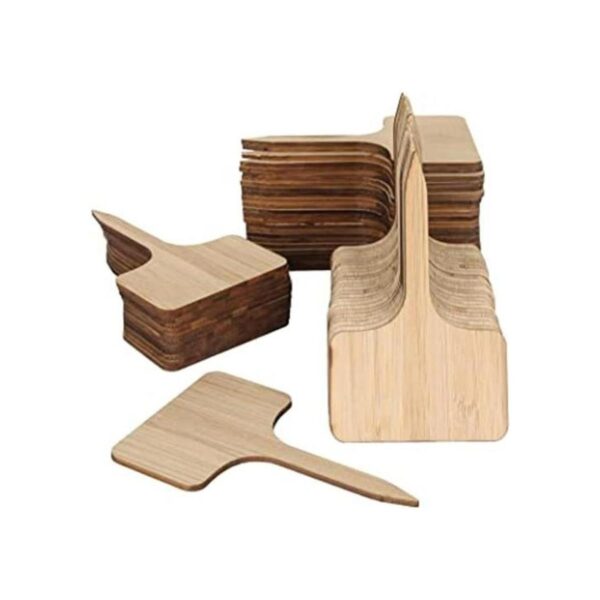 ZIQI 100 etiquetas de madera para plantas ecológicas tipo_1