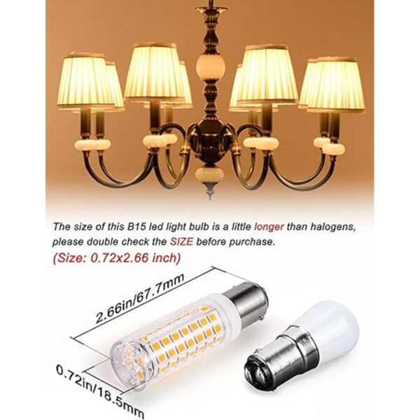 Ziomitus BA15D Bombillas LED de 120 V regulables 6 W base_2
