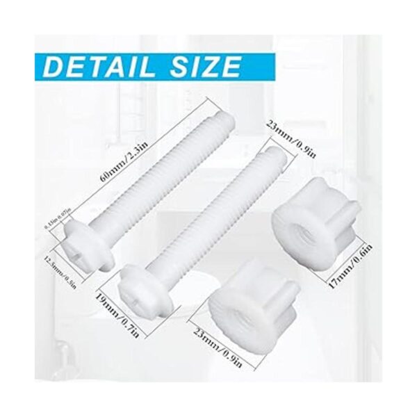 4 tornillos universales para bisagras de asiento de