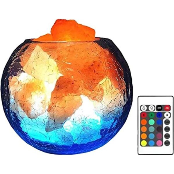 Zinyeme Lámpara de sal RGB del Himalaya con regulador_1