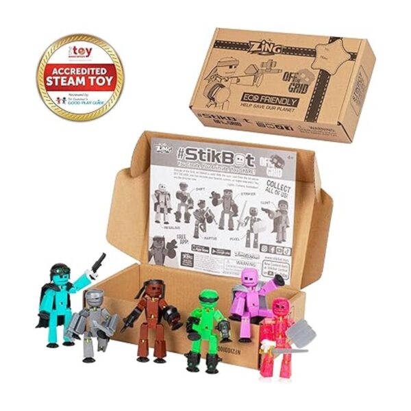 Zing Stikbot Off The Grid Pack Juego de 6 figuras de_2