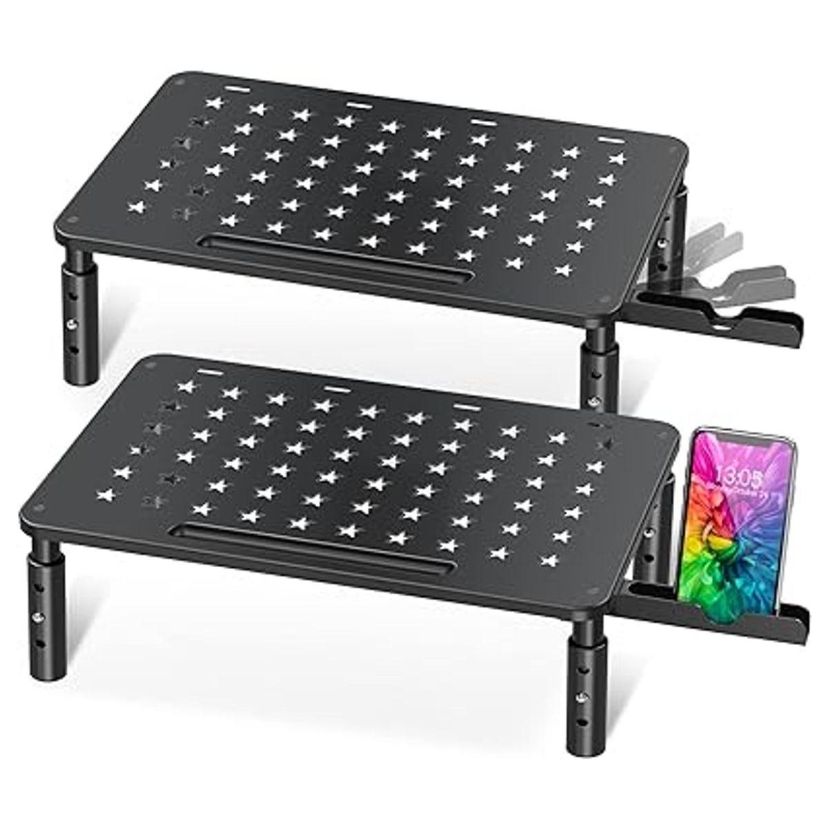 Zimilar Paquete de 2 soportes elevadores para monitor de 3
