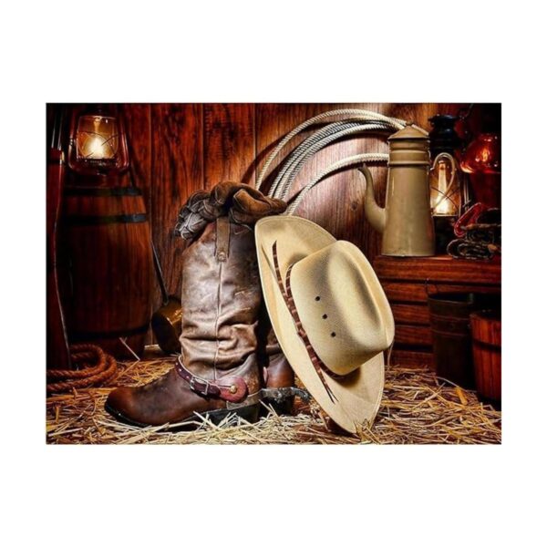 Zimal DIY 5D Diamond Painting Cross Stitch Cowboy Hat