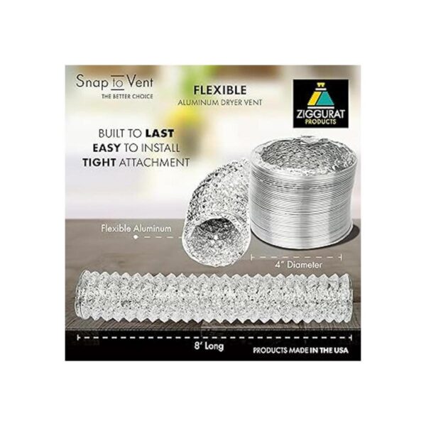 Manguera secadora de aluminio de 4 pulgadas de diámetro x