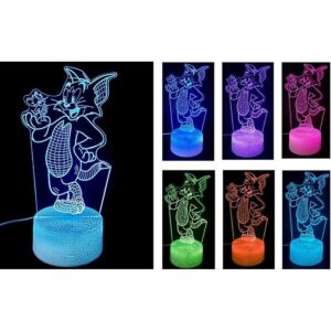 Zillion Craft Tom and Jerry Illusion Lámpara de noche 3D_1