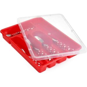 Bandeja de plástico para almacenamiento de cubiertos con_1
