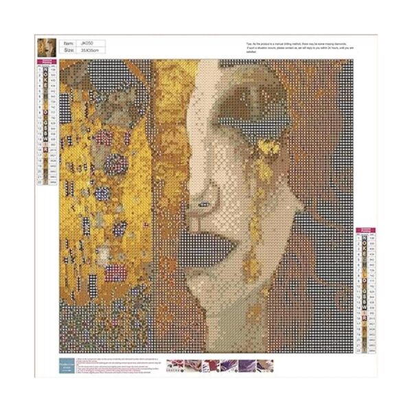 Zimal Diamond Pintura de mosaico bordado en oro para