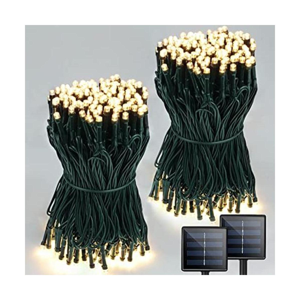 Paquete de 2 luces solares LED de 85 pies 480 luces