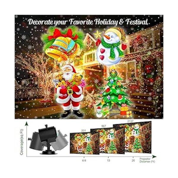 COOLWUFAN Luces de proyector de Navidad de Halloween para_4
