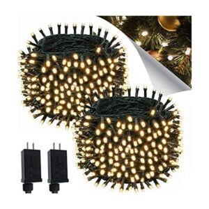 OZS Paquete de 2 luces LED de 164 ft 400 luces LED súper_1