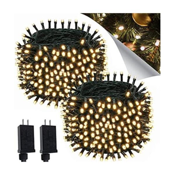 OZS Paquete de 2 luces LED de 164 ft 400 luces LED súper_1