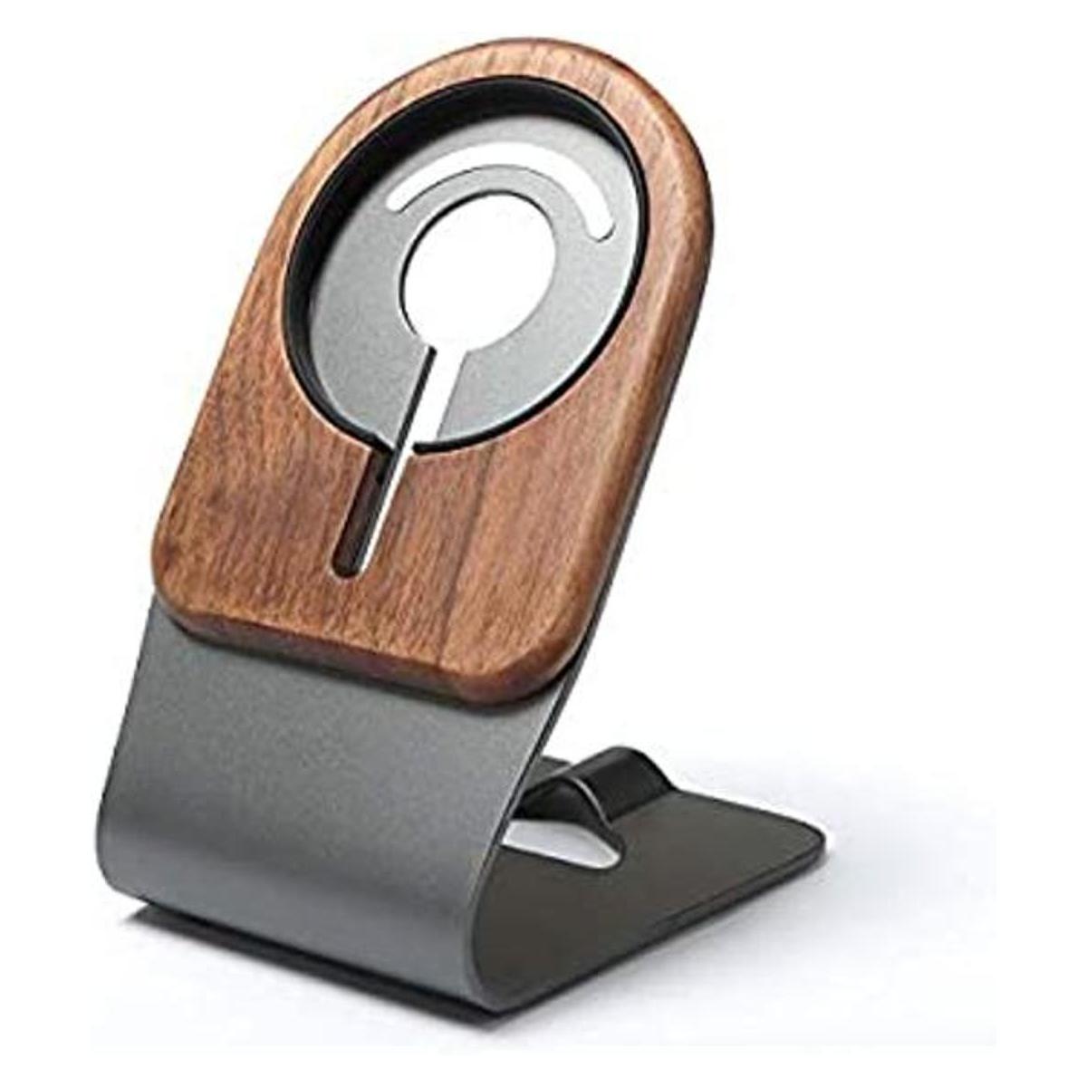 Soporte de nogal natural para cargador MagSafe de Apple