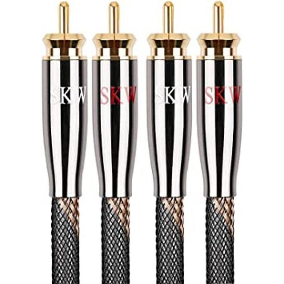 SKW Audiophiles RCA Cable 2RCA macho a 2RCA macho cable de