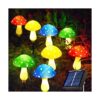 Paquete de 8 luces solares de hongos para decoración de_1