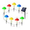 Paquete de 8 luces solares de hongos para decoración de_4