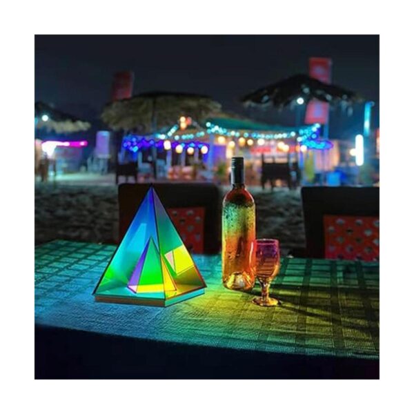 MODIRNATION Lámpara de mesa moderna Pyramid diseño_5