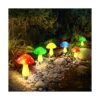 Paquete de 8 luces solares de hongos para decoración de_2