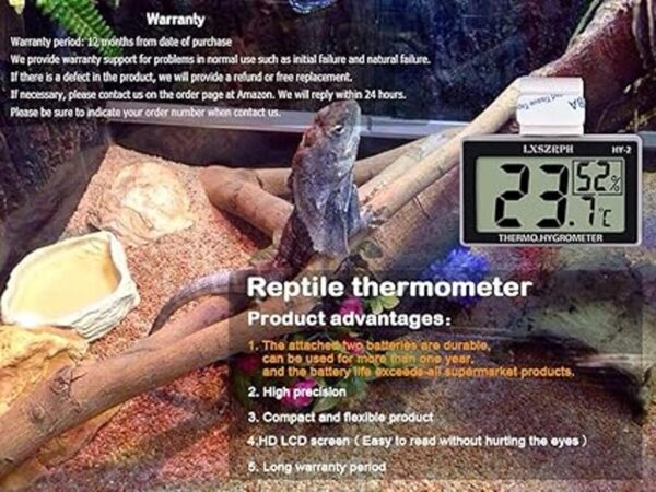 LXSZRPH termómetro de reptiles higrómetro HD LCD tanque de