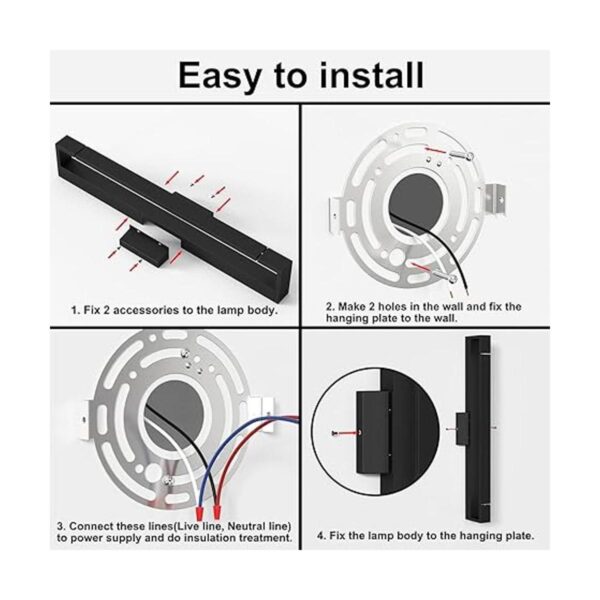 Lámpara de tocador de baño 24 pulgadas 24 W lámpara LED_5