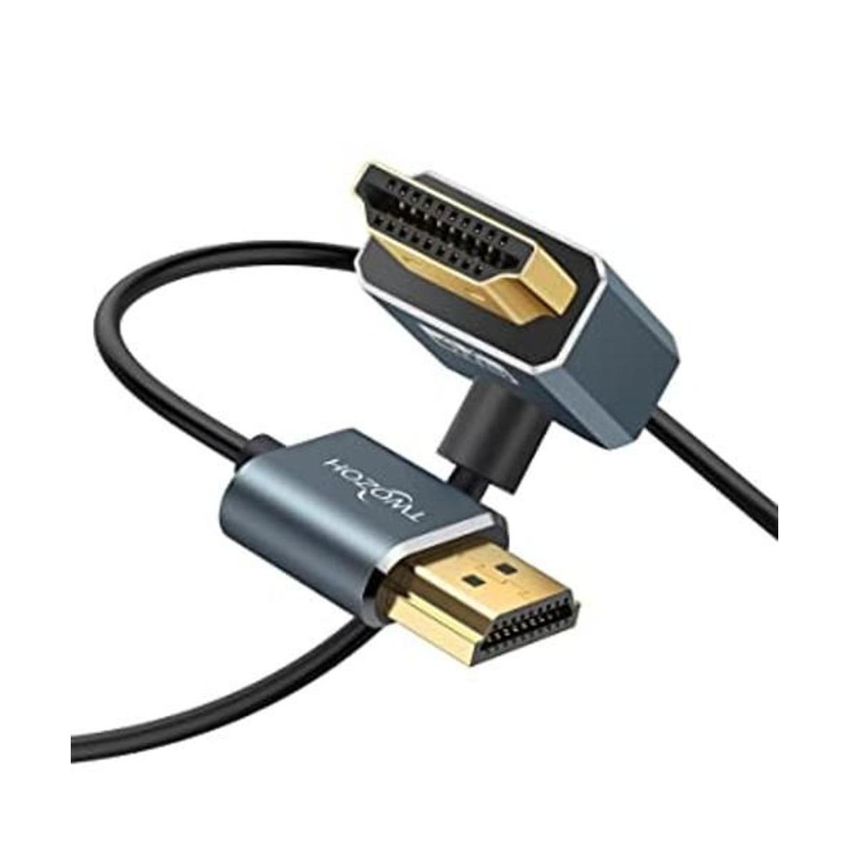 Twozoh Cable HDMI flexible a HDMI en ángulo hacia abajo de