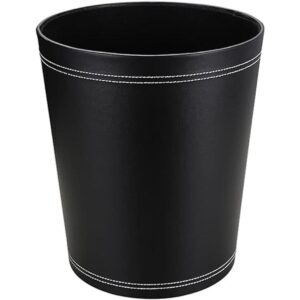 KINGFOM Cubo de basura clásico de piel sintética pequeño
