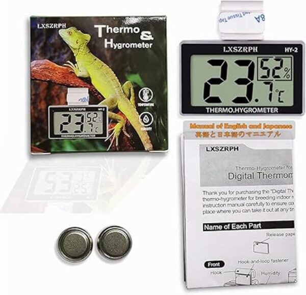 LXSZRPH termómetro de reptiles higrómetro HD LCD tanque de