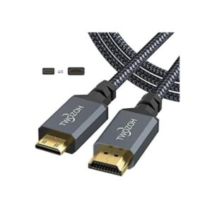Twozoh Cable mini HDMI a HDMI de 3.3 pies cable trenzado_1