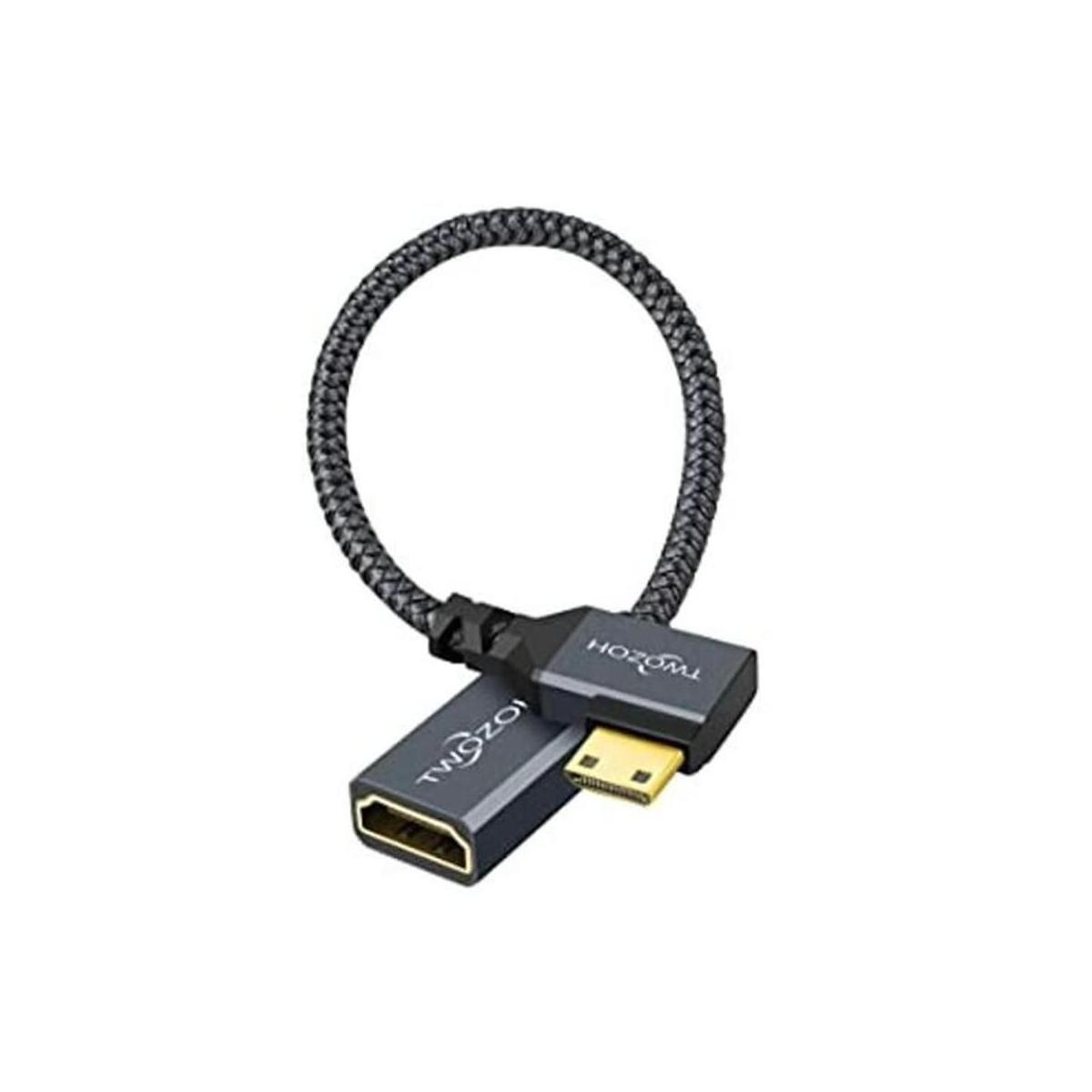 Twozoh Cable adaptador mini HDMI a HDMI de 0.6 pies