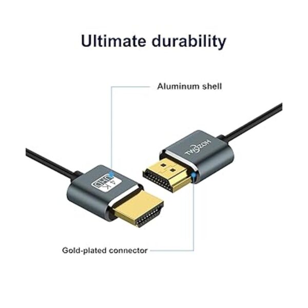 Twozoh Cable HDMI flexible y delgado paquete de 2 cables_2