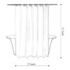 Tititex Juego de cortinas de regadera de eucalipto