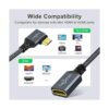 Twozoh Cable mini HDMI macho a HDMI hembra de ángulo_3
