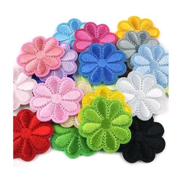 Paquete de 40 parches de flores para planchar con
