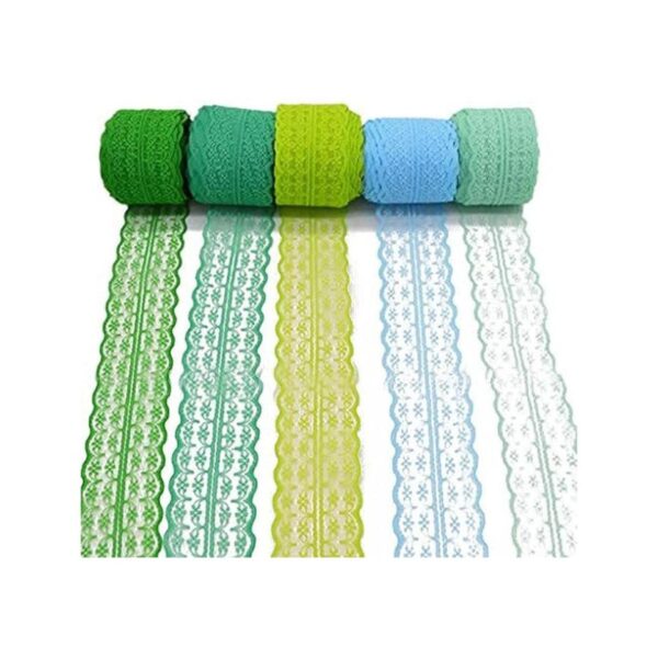 3 rollos de 10 yardas de cinta de encaje floral tela de