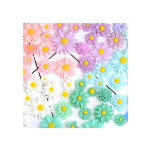 Paquete de 44 abalorios de flores de margaritas peonías de_1