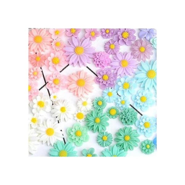 Paquete de 44 abalorios de flores de margaritas peonías de_1