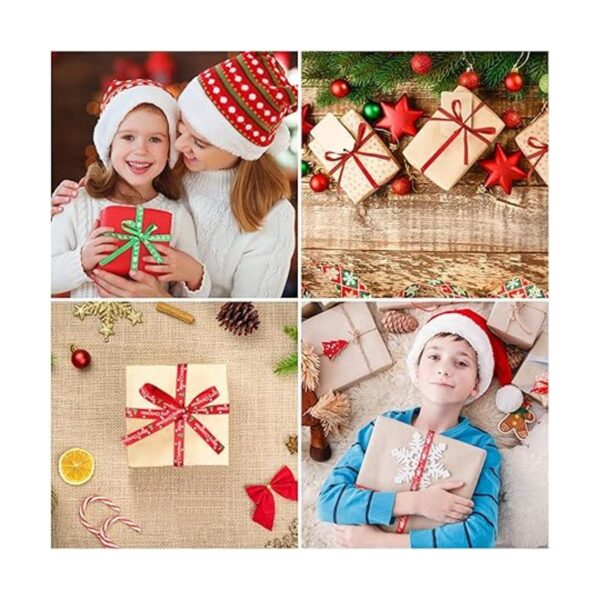 12 rollos de cinta de Navidad de 120 yardas de 38