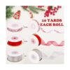 12 rollos de cinta de Navidad de 120 yardas de 38