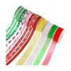 12 rollos de cinta de Navidad de 120 yardas de 38