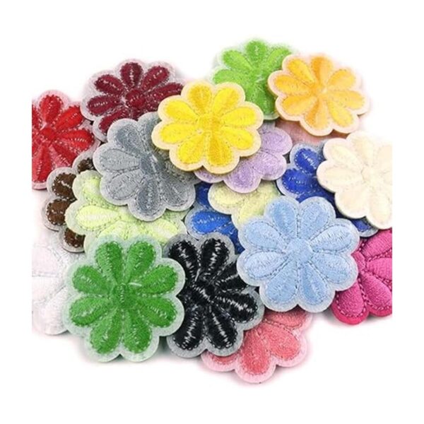 Paquete de 40 parches de flores para planchar con
