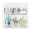 Zhiheng 14 dijes flotantes con diseño tropical de cactus