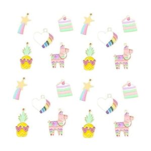 Zhiheng 20 piezas de bonito dije de pastel de piña y