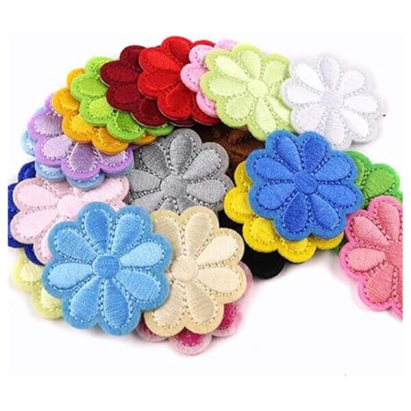 Paquete de 40 parches de flores para planchar con