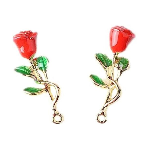 Zhiheng Paquete de 10 dijes de rosas 3D con flores de copa_1