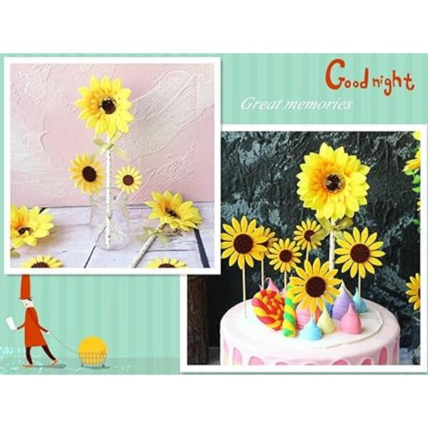 Surtido de 3 tamaños 30 piezas de fieltro de girasoles