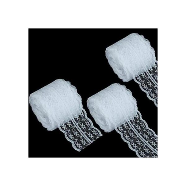 3 rollos de cinta de encaje floral de 10 yardas de tela de
