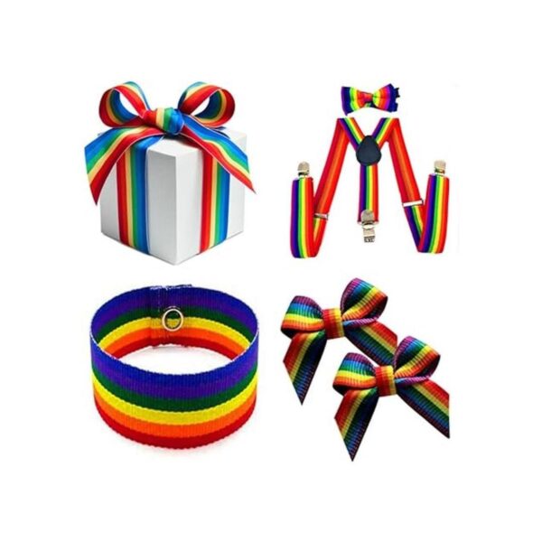 Cintas de grogrén arco iris de 32.8 ft para envolver
