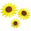 Surtido de 3 tamaños 30 piezas de fieltro de girasoles
