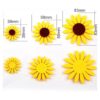 Surtido de 3 tamaños 30 piezas de fieltro de girasoles